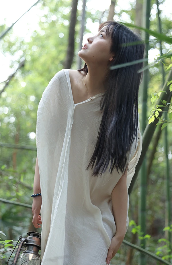 素人美女模特@糖糖 白衣竹林露出无圣光2